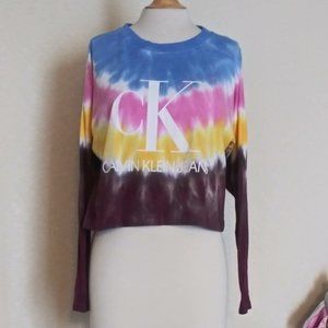 Calvin Klein CK Logo Tie Dye Longsleeve Shirt